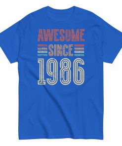 Awesome Since 1986 Retro Birthday Gift T-shirt