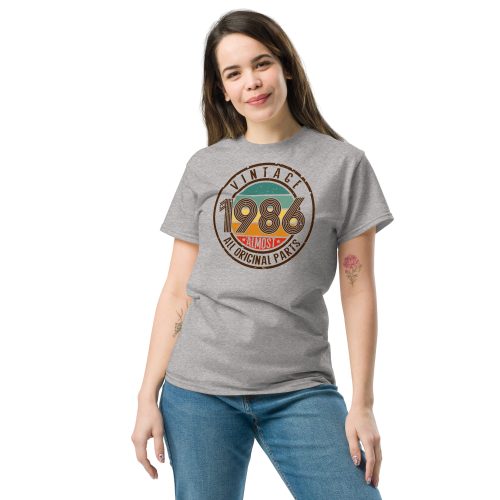 Vintage 1986 All Original Parts T-shirt 86 Birthday Tee