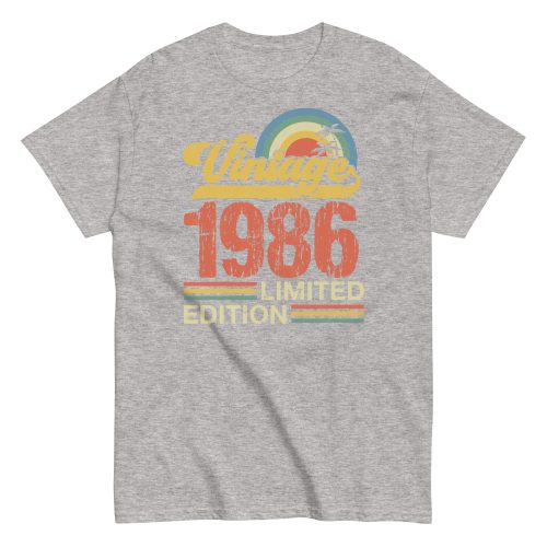 Vintage 1986 Limited Edition T-shirt 86 Birthday Gift