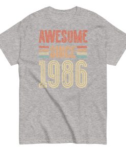 Awesome Since 1986 Retro Birthday Gift T-shirt