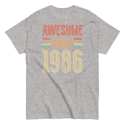 Awesome Since 1986 Retro Birthday Gift T-shirt