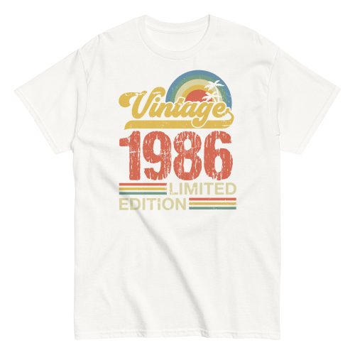 Vintage 1986 Limited Edition T-shirt 86 Birthday Gift