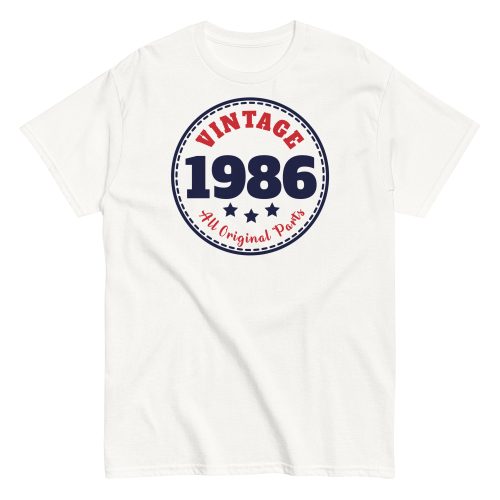 Vintage 1986 All Original Parts Retro T-shirt