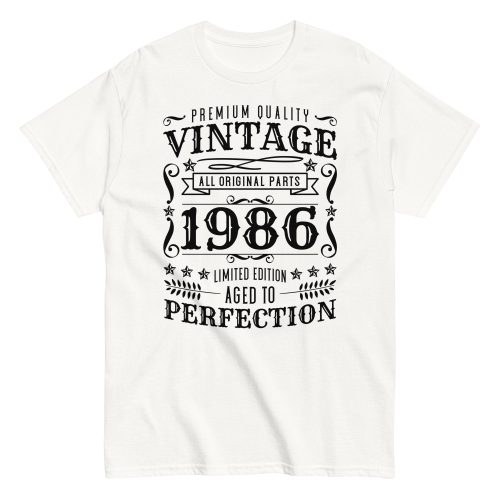 Vintage 1986 Aged To Perfection T-Shirt Birthday Gift