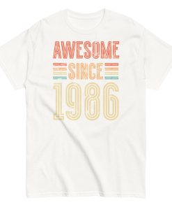 Awesome Since 1986 Retro Birthday Gift T-shirt