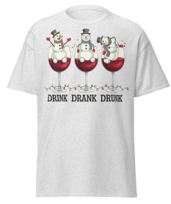 Drink Drank Drunk Funny Drinking Christmas T-shirt