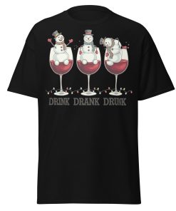 Drink Drank Drunk Funny Drinking Christmas T-shirt