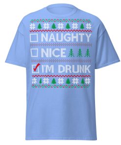 Naughty Nice Or Drunk Funny Christmas T-shirts
