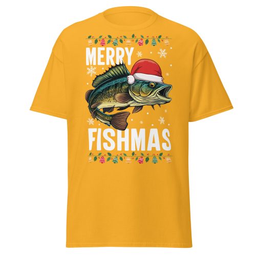 Merry Fishmas Christmas T-shirts For Men Who Fish