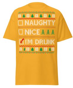 Naughty Nice Or Drunk Funny Christmas T-shirts