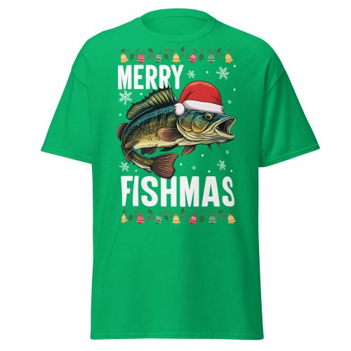 Merry Fishmas Christmas T-shirts For Men Who Fish