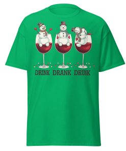 Drink Drank Drunk Funny Drinking Christmas T-shirt