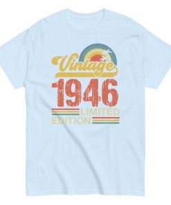 Vintage 1946 Birthday T-shirt Limited Edition Retro Gift