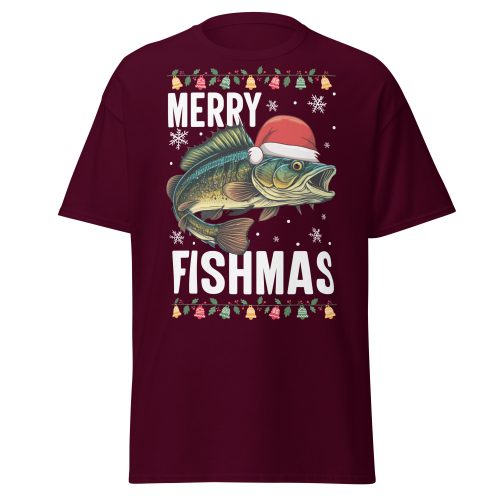 Merry Fishmas Christmas T-shirts For Men Who Fish