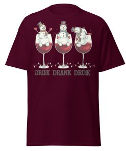 Drink Drank Drunk Funny Drinking Christmas T-shirt
