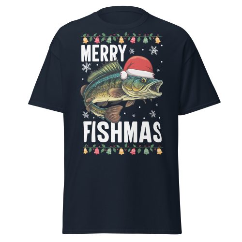 Merry Fishmas Christmas T-shirts For Men Who Fish