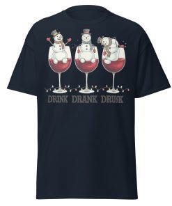 Drink Drank Drunk Funny Drinking Christmas T-shirt