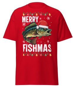 Merry Fishmas Christmas T-shirts For Men Who Fish