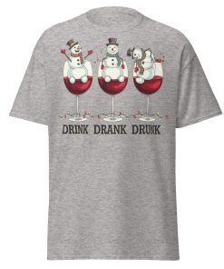 Drink Drank Drunk Funny Drinking Christmas T-shirt