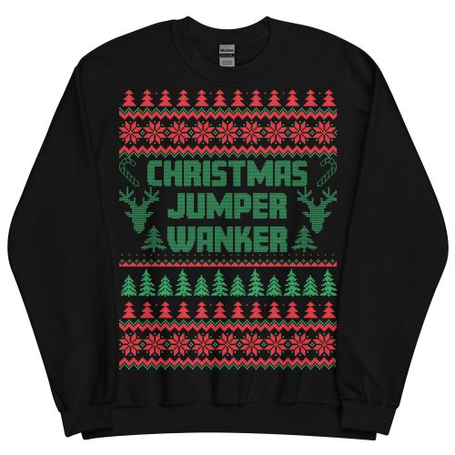 Christmas Jumper Wanker Funny Rude Christmas Jumpers