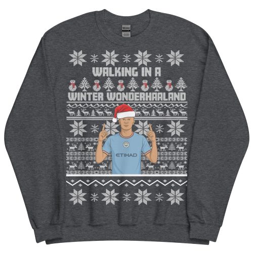 Erling Haaland Christmas Jumper Walking in a Winter Wonderhaaland