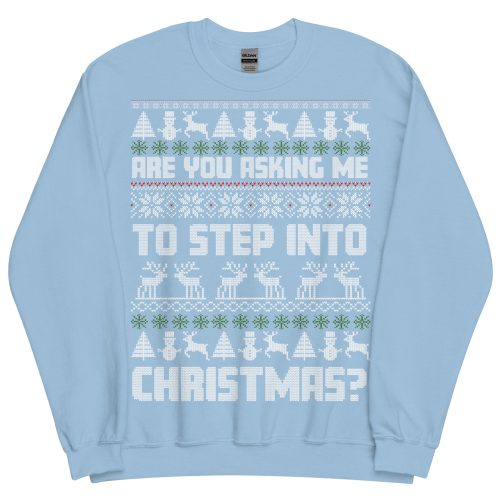 Are You Asking Me To Step Into Christmas Jumper Gavin & Stacey - Light Blue