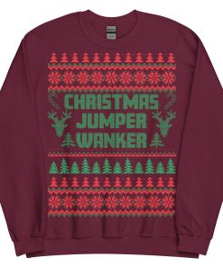 Christmas Jumper Wanker Funny Rude Christmas Jumpers