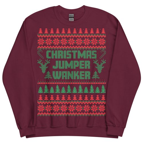 Christmas Jumper Wanker Funny Rude Christmas Jumpers