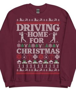Golf Christmas Jumper Funny Driving Home For Christmas
