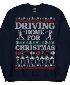 Golf Christmas Jumper Funny Driving Home For Christmas