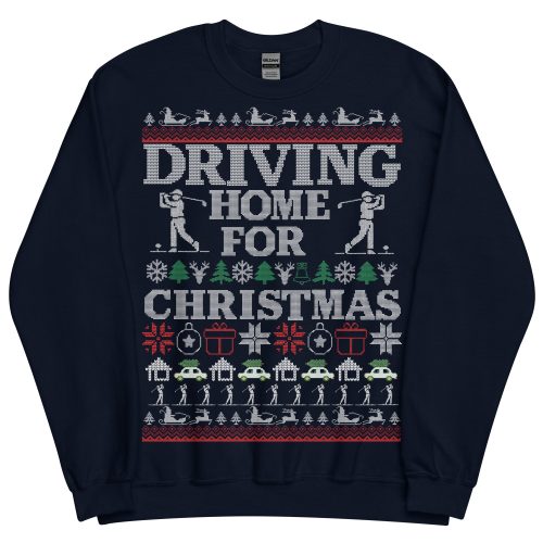 Golf Christmas Jumper Funny Driving Home For Christmas