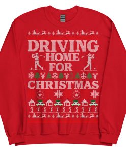 Golf Christmas Jumper Funny Driving Home For Christmas