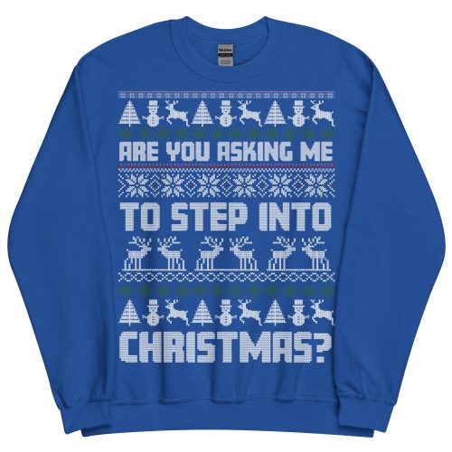 Are You Asking Me To Step Into Christmas Jumper Gavin & Stacey - Royal Blue