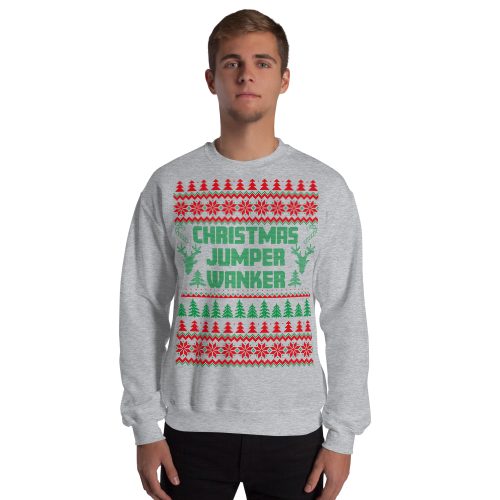 Christmas Jumper Wanker Funny Rude Christmas Jumpers