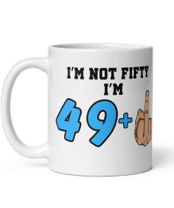 Funny 50th Birthday Mugs Middle Finger Cheeky Gift