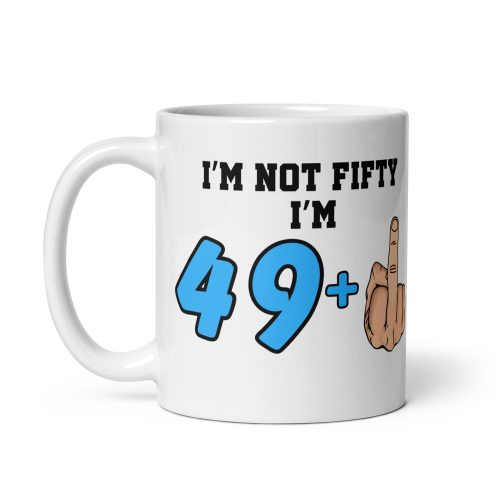 Funny 50th Birthday Mugs Middle Finger Cheeky Gift