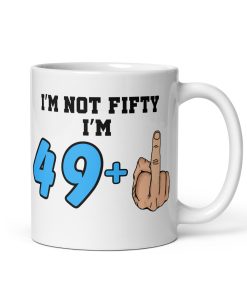 Funny 50th Birthday Mugs Middle Finger Cheeky Gift