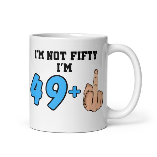 Funny 50th Birthday Mugs Middle Finger Cheeky Gift