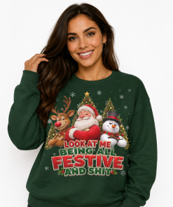 Look At Me Being All Festive And Shit Christmas Jumper
