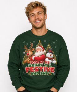 Look At Me Being All Festive And Shit Christmas Jumpera