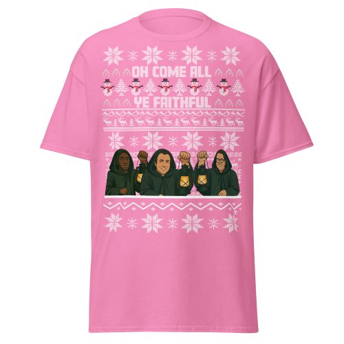 The Celebrity Traitors Christmas T-shirt Pink