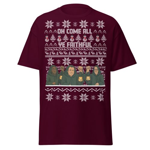 The Celebrity Traitors Christmas T-shirt Maroon