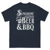BBQ BEER & SUNSHINE T-shirt design Summer