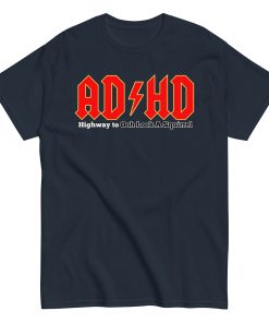 ADHD T-shirt Look A Squirrel Funny ADHD ACDC style t-shirt