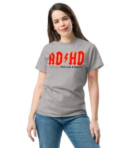 ADHD T-shirt Look A Squirrel Funny ADHD ACDC style t-shirt