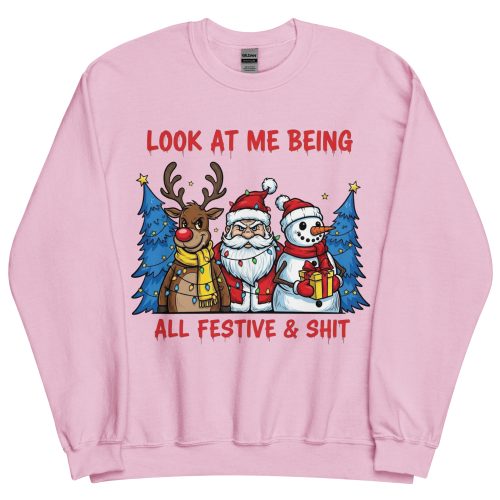 Rude Christmas Jumpers Look At Me Being All Festive