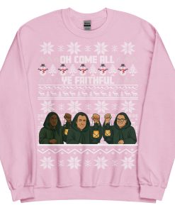 The Traitors Christmas Jumper Oh Come All Ye Faithful - Pink