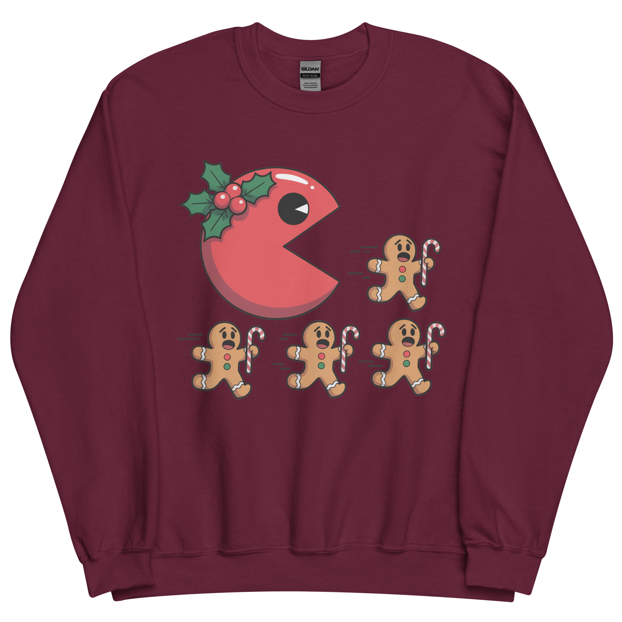 Pac Man Gingerbread Man Christmas Jumper