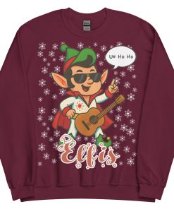 Elvis Christmas Jumper Elf-is Funny Christmas Sweatshirt