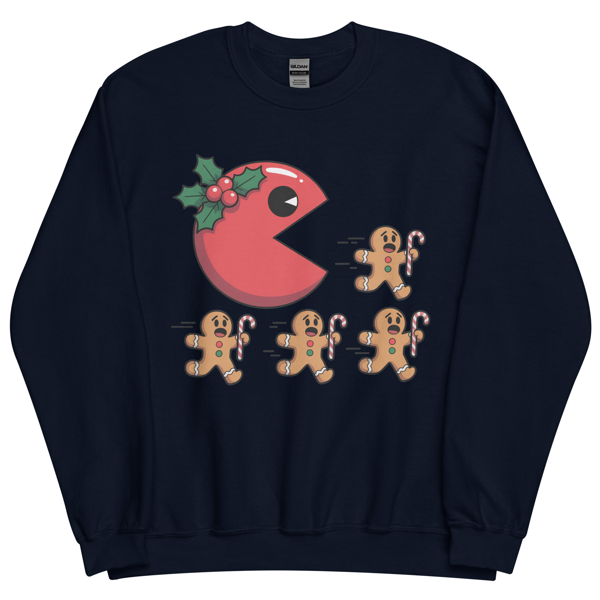 Pac Man Gingerbread Man Christmas Jumper